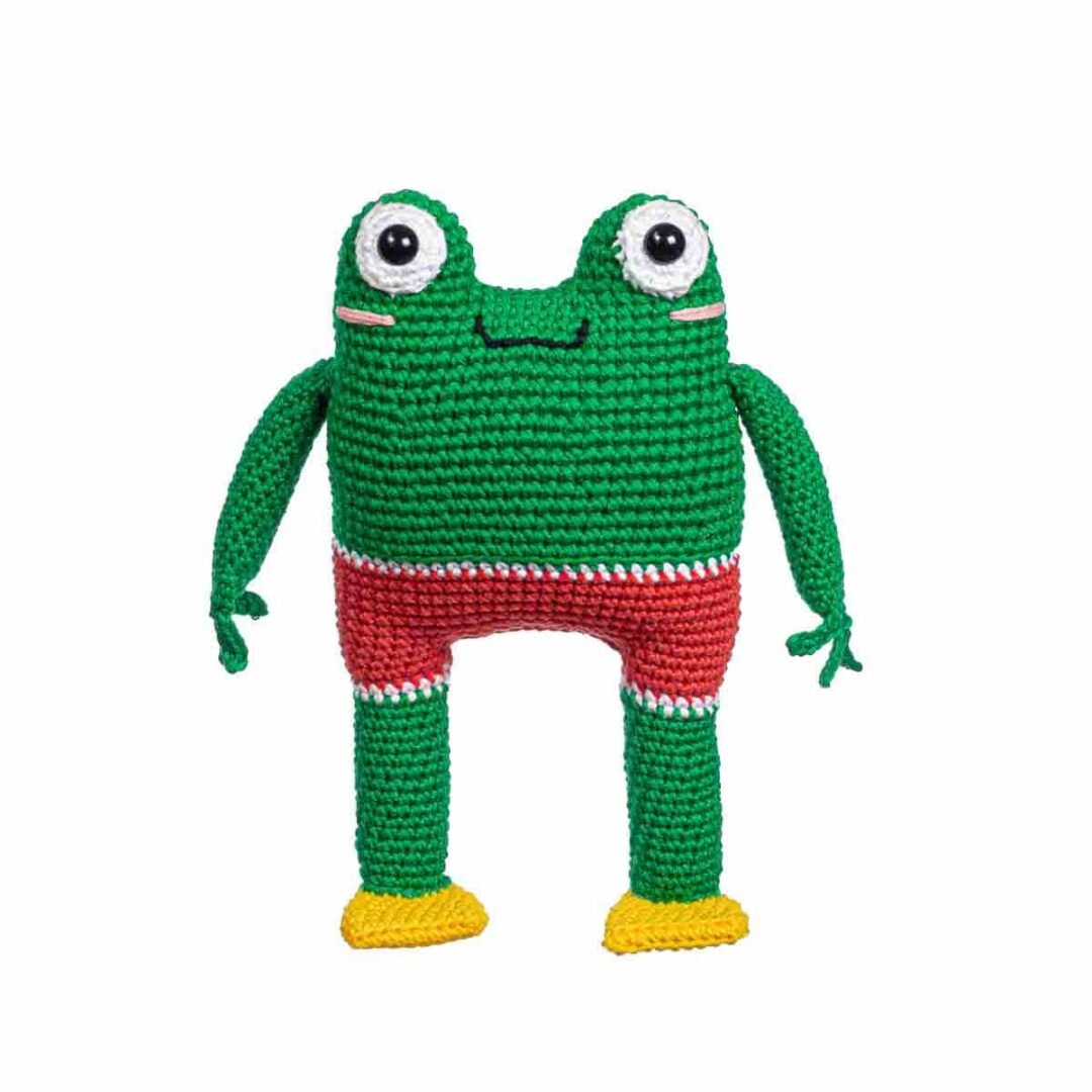 Boneco Sapo Victor de Crochê - Amigurumi