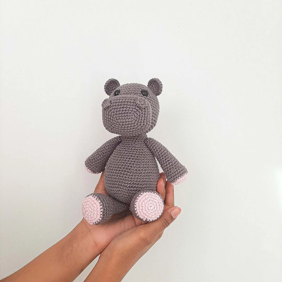 Boneco Hipopotamo Melman de Crochê - Amigurumi - Imagem 3
