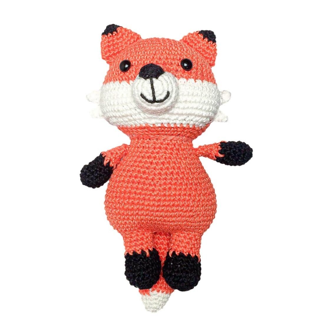 Boneco Raposa Vermelha de Crochê - Amigurumi