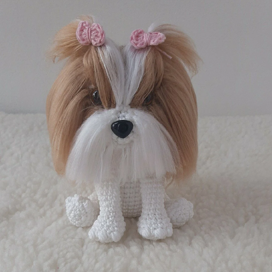Cachorrinha Lalá Shih tzu de Crochê - Amigurumi